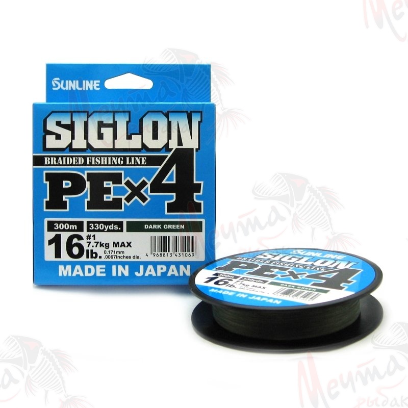 ШНУР ПЛЕТЕНЫЙ SUNLINE SIGLON PEx4 150 m LIGHT GREEN #1.0