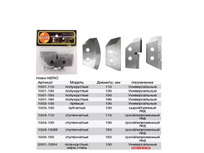 НОЖИ "НЕРО" ПОЛУКРУГЛЫЕ 150мм #2001-150Н